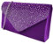 fi9 ® DAMES DIAMANTE BLING PARTY PROM MARIÉE SOIRÉE POCHETTE SAC À MAIN SAC À MAIN (Violet Max)