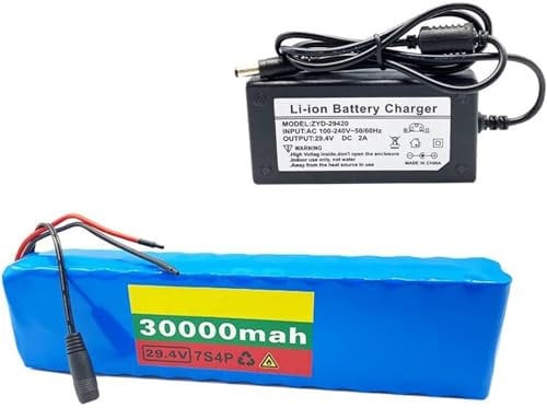 29.4V 30Ah E-Bike Lithium-Ion Battery Pack With Charger,7s4p Battery Lithium Electric Bicycle Moped/Electric/Li-Ion Pack T