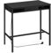 VASAGLE Mesa de Cocina, Mesa de Bar con Estación de Carga, 40 x 100 x 105 cm, Cajón de Tela no Tejida, Ganchos, Negro Ébano LBT019B02V1