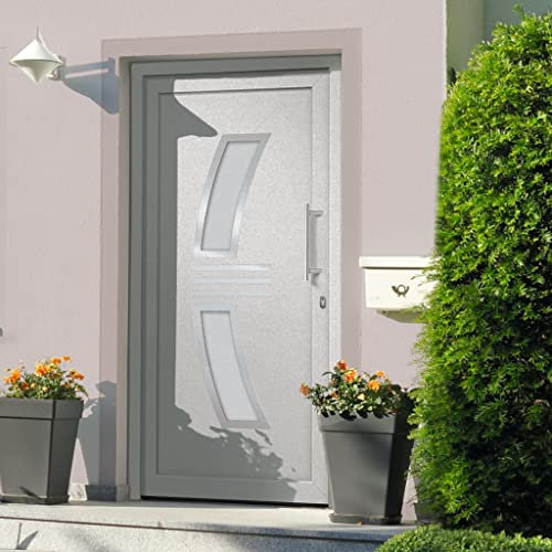 Brokky 3057568 Porta di Ingresso Bianca 108x200 cm Porta Interna,Porta di Ingresso,Entrata Casa,Interno ed Esterno Portone,Porte d'ingresso,Porte Esterne