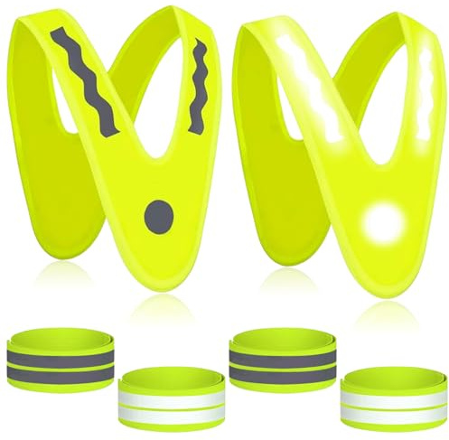 Reflektorweste,2 Stück Warnweste,Reflektierende Warnwesten,Reflektorweste Kinder Gelb,Erwachsene Warnschutzweste,Sicherheitsweste,Waschbar,Warnschutzweste Universal Größe für Kinder Erwachsene