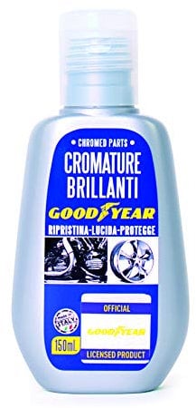Goodyear Cromature Brillanti 150ml, Pasta Lucidante per Auto, Ripristino e Protezione delle Superfici Cromate