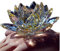 TYGJB Cristal de Cuarzo Fino Cristal de Lotus Flor de Loto Piedras Naturales y minerales Feng Shui Esfera Cristales Flores para Recuerdos de Boda (Amarillo)