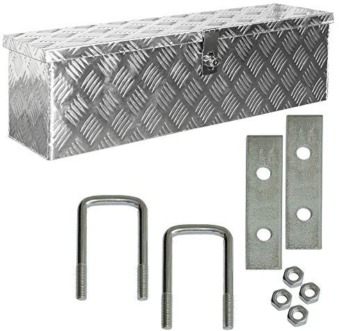 Trucky Truck Box Caisse de Transport Remorque Boîte à Outils Chequer Plaque en Alu D035 y compris matériel de montage