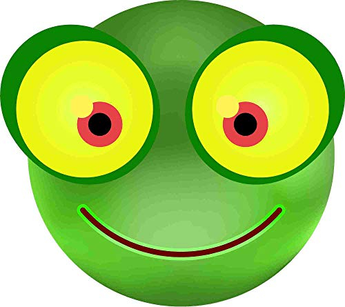 Kleberio Aufkleber lustig Frosch wetterfest für Helm Autoaufkleber Wohnmobil Mülltonnenaufkleber Wohnwagen Moped LKW Coole Sticker Set Car Sticker Aufkleber Auto Kinderzimmer Roller 9 x 10 cm