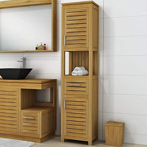 Badezimmerschrank Claudia Teak Massivholz