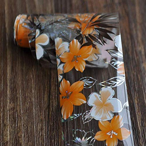 Nailart - Nagelfolie - Transferfolie - Bunt/Silber/Transparent - Blumen - 1400-YC439