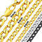 Bandmax klassische Panzerkette für Herren Damen 18k vergoldet 6mm breit 50cm kubanische Gliederkette Halskette Kette Jungen Modeschmuck Accessoire