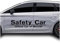 2x Safety Car Aufkleber Set 120x25cm Waschstraßenfest Selbstklebend für Auto Kfz Zubehör Tuning Dekor Sticker KX034 (Schwarz Glanz)