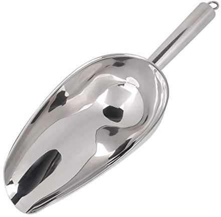 Linel Pala de Comida, 1 Pieza de Pala de Acero Inoxidable Multifuncional Pala de Hielo para Alimentos Granos de café Pala de Frutas secas (24 oz) 11,3 * 4,3 * 2 Pulgadas