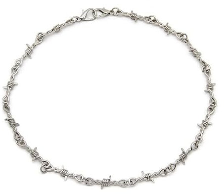 Piccolo filo di rovi di ferro unisex collana girocollo donne hip-hop stile punk gotico filo spinato piccole spine catena girocollo regaliNützlich und praktisch