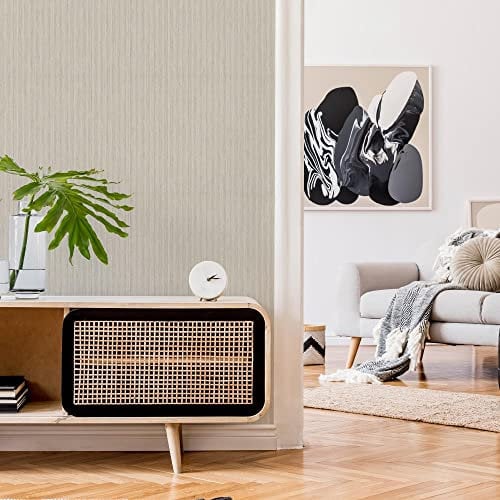 Super fresco Aaron Sparkle Taupe Plain Wallpaper | Paste The Wall Application | Blue Plain | Eco-Friendly