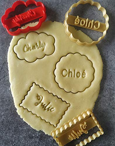 Cortador de galletas para componer - La forma, el tipo de letra y el nombre se pueden personalizar