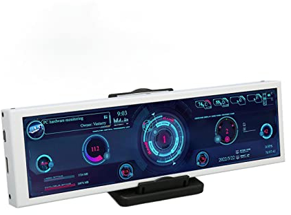 Annadue 8,8 Zoll Computer Temp, 8,8 Zoll IPS USB Screen PC Sensor Panel Display, PC CPU Data Temperaturanzeige, für RasPi, für Linux, für Windows