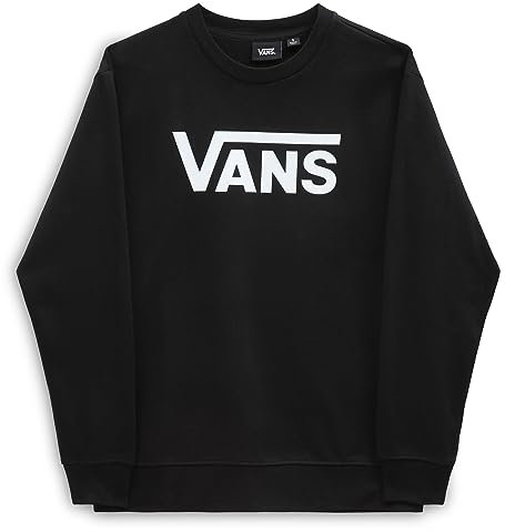 Vans Drop V Logo BFF Crew Maglia di Tuta, Black-White, S Donna