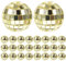 PRETYZOOM Stück Weihnachts-Disco-Kugel-Ornamente Goldene Mini-Disco-Kugel Kuchendekoration Reflektierende Spiegelkugeln Weihnachts-Hängeanhänger für 70Er-Jahre-Disco-Party