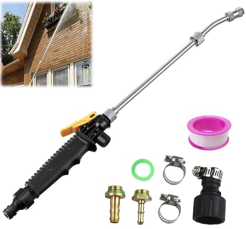 LUFEIS Lance Pulvérisateur, Baguette de Pulvérisation Universelle Réglable de 72 cm, Rechange Universelles en Laiton de 3/8 et 1/4, Pour Le Lavage à l'eau de Voiture de Jardin à la Maison