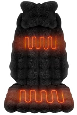 Acunny Plüsch-Autositzkissen-Set, warmes Autositzkissen, Winter-Plüsch-Autositzkissen, Weicher Autositzbezug, atmungsaktives Autositzkissen für Komfort bei kaltem Wetter