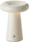 Lightbox LED Tischlampe für Innen & Außen | 19 cm Höhe, Ø 14 cm | beige Outdoor Tischleuchte mit 3 Stufen-Dimmer | mobil/kabellos/portable | per USB aufladbar/Akku | 400lm & 3000K