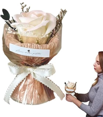 Piccoli fiori di simulazione, fiori artificiali per San – Falso bouquet eterno, bouquet unico e durevole per compleanni, anniversari, matrimoni, festa della mamma, San