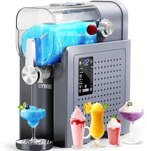 SYINTAO Slushie & Soft Serve Ice Cream Machine for home, No Ice Needed