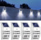 Solarleuchten für Außen Wandleuchte für Garten: Solarlampen für Außen mit Bewegungsmelder IP65 Wasserdichten mit Edelstahl LED Superhelle Solarleuchte 3Modi 270° für Garten Wand Garage - 4 Stück