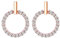LÖB Damen Ohrstecker 925 Silber Rosegold Vergoldet mit Zirkonia Steinen Stab Kreis Ringe Klein Rund Offen Ohrringe Rose Gold LSIO124