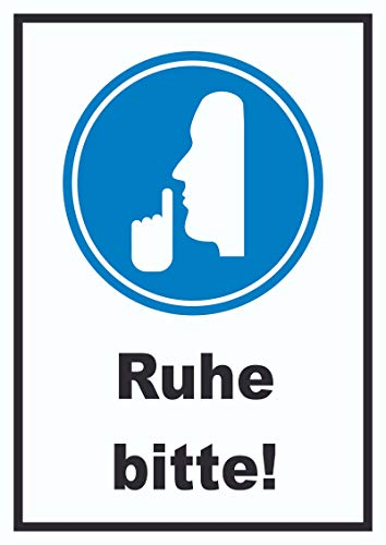 HB-Druck Ruhe Bitte Schild A4 Rückseite selbstklebend