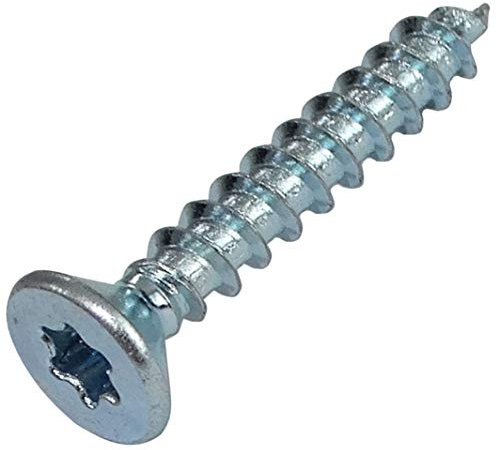 AERZETIX: 100 vis bois à tête conique 3.5/25mm acier zingué empreinte Torx C41582