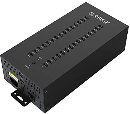 ORICO 30-Port USB-Hub-Ladestation Hochleistungs-Schnellladestation-Industrie HUB-USB 2.0 Hub-Ladestation für Mobiltelefone/Tablets (200-250 V),7 * 24 Stunden ohne Unterbrechung