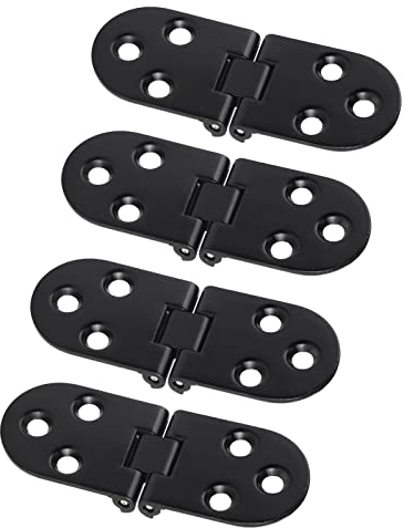 4pcs CharnièRe à Bascule Alliage De Zinc Ruban Protège-tibia Porte Noire Rabat CharnièRe Table CharnièRe à Bascule Pour Armoire Accessoire De Prix