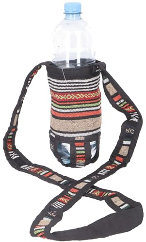 Wasserflaschen Tasche, Flaschenhalter Ethno, handgefertigt, Modell 9