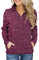 iWoo Women Sweatshirt Clothing Casual Pullover Loose Pullover for Winter College School Zipper Jumper Lightweight Tops Wine Red XL