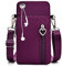 DANXIAN Handytasche zum Umhängen Damen, Geldbörse Brieftasche Kleine Umhängetasche mit Kopfhörer Eingang, Schultertasche Verstellbar Abnehmbar Schultergurt für Handy unter 7 Zoll
