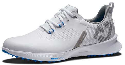 FootJoy Herren Fuel Golfschuh, Weiß, Weiß, Orange