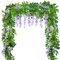 Yueshop 4x 8Ft/ 2.5M Artificial Wisteria Vine Garland Plants Artificial Flowers Arts For Ceremony Home Wedding Theme Park Decoration (Lilac)