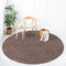 payé Teppich Rund Hochflor Shaggy - 160x160cm - Braun Einfarbig Uni Flauschig Modern Boho Wohnzimmer Schlafzimmer Deko Teppiche Weich Schlafzimmer