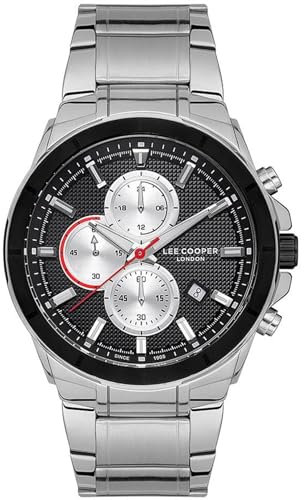 LEE COOPER LC07172.350 METAL HERREN ARMBAND UHR, metall, Einheitsgr��e