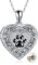 URONE Herz Medaillon Halskette die Bilder hält Sterling Silber Hund Pfote Drucken Foto Medaillon Andenken Anhänger Schmuck Geschenke für Frauen