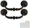 TopHomer 2 PCS Vintage Drawer Pull Handles Antique Swing Pulls Ring with Screws Kit Universal 11.5CM Cabinet Door Knobs for Bedroom Bathroom Kitchen Cupboard Wardrobe [Iron Black]