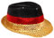 Sternfabrik Paillettenhut Deutschland Fanartikel schwarz rot gold Herren Damen Kinder Hut Trilby Fedora #01