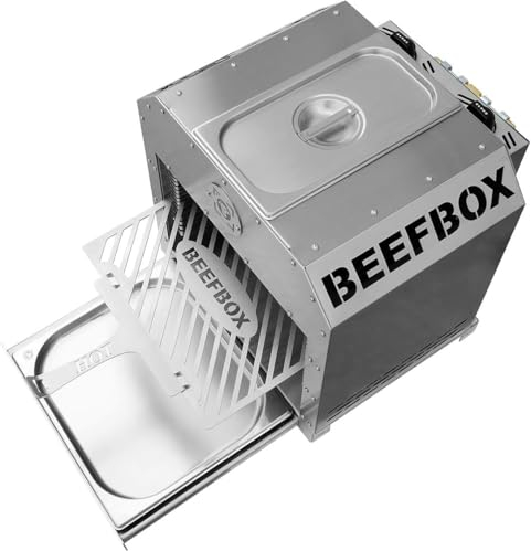 BEEFBOX TWIN 2.0 Barbecue à chaleur supérieure XXL 850 °C avec 2 x 4,2 kW - Entièrement en acier inoxydable - Démontable - Allumage électronique - Zone de maintien au chaud intégrée