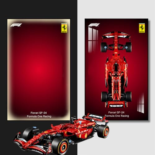 LED-Licht-Display-Wandhalterung für LEGO Technic Ferrari SF-24 F1 42207 Modell-Wandhalterung, Dekoration, Geschenkideen für Erwachsene (kein Modell)