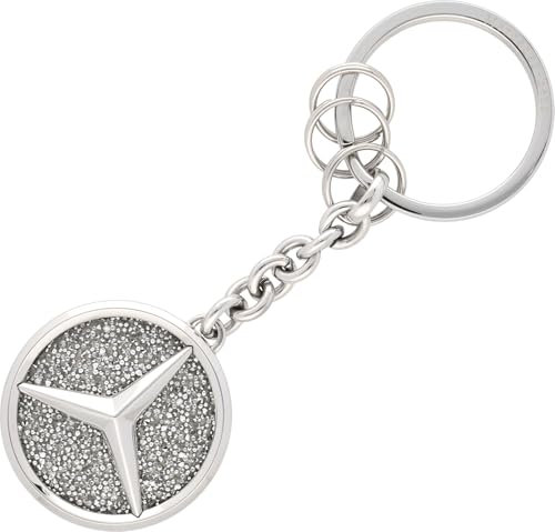 Mercedes-Benz St.Tropez Porte-clés en acier inoxydable et cristal poli Argenté, argenté, 9,3 cm