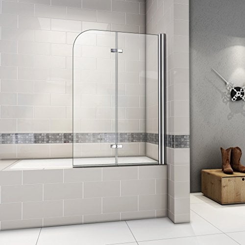 120x140cm Pare baignoire pivotant 180°, porte de baignoire, paroi de baignoire, 6mm verre trempé anticalcaire