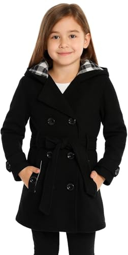 A2Z 4 Kids Girls Parka Jacket Hooded Trench Coat Wool Blends Warm Padded