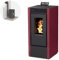 INTERSTOVES - Pack INTERSTOVES Poêle à granules MARINA 14 Etanche Canalisable + Kit Conduit Ventouse (sortie façade) - Bordeaux