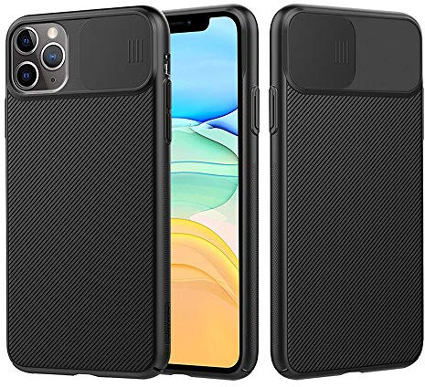XTCASE Case for iPhone 11 Pro Max, Camera Protection with Slim PC Slide Camera Lenses Cover, Stylish Protective Case Anti-Scratch Non-slip - Black