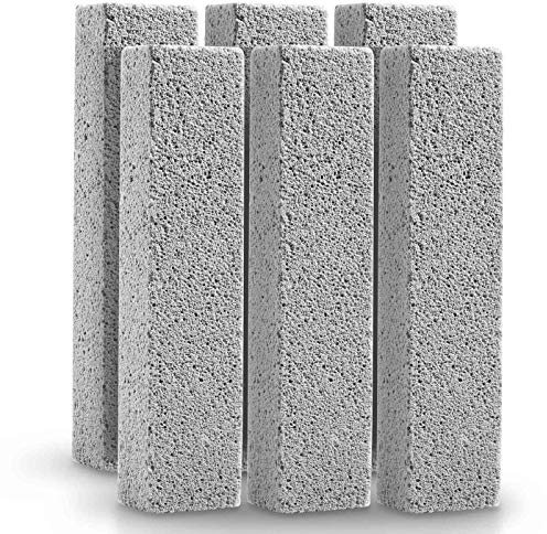 FALAMON Lot de 6 pierres ponces nettoyantes pour cuvettes de toilettes, élimine les anneaux d'eau dure, l'accumulation de calcium, le fer et la rouille. Pierre ponce adaptée pour toilettes, baignoire,