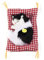 Dilwe Simulation Stuffed Cat Toy, 4Typen Simulation Plüsch Cat Plüsch Sound Toy Home Decoration- für Kinder(Schwarz + Weiß)